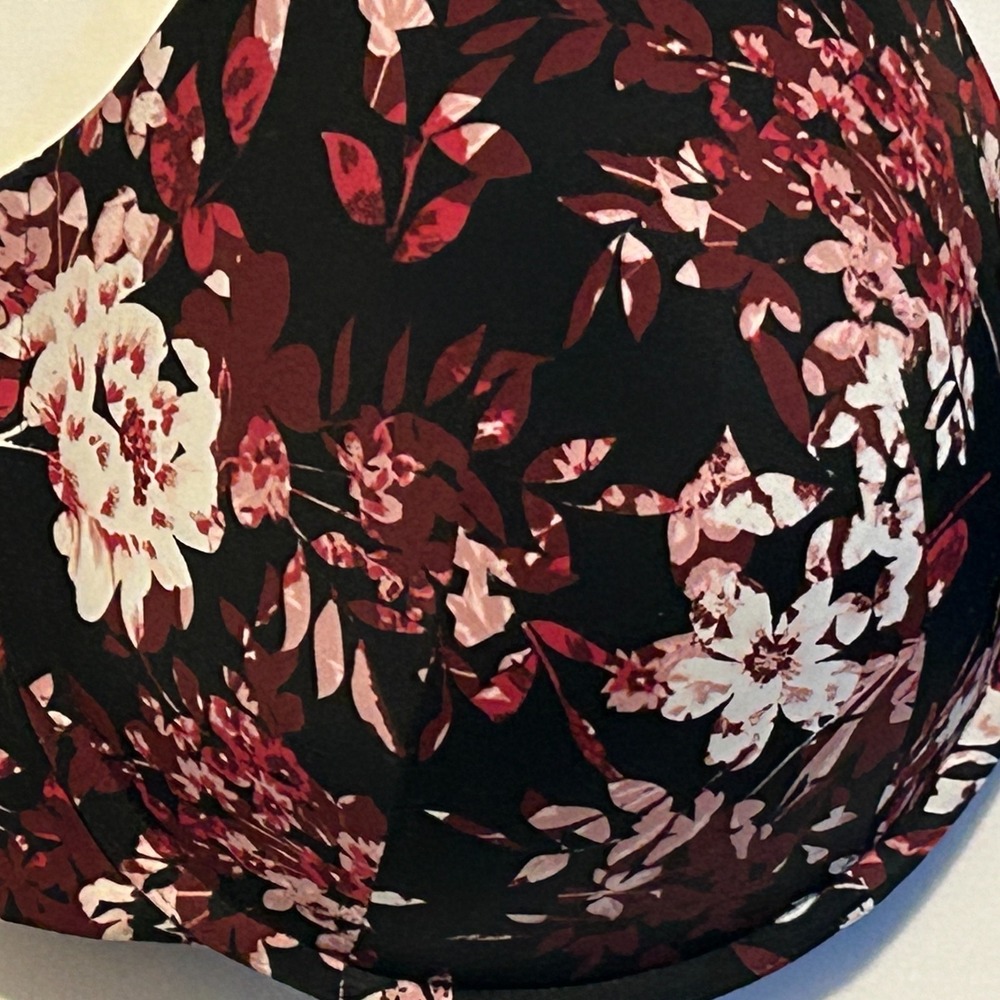 Ambrielle Bra 46DDD Plus Size Full Coverage‎ Lightly Lined Pink Black Floral - Picture 3 of 5